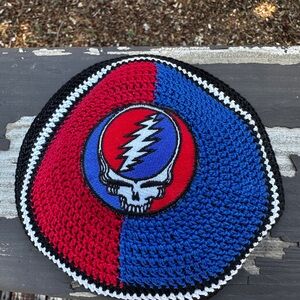 Red and Blue Grateful Dead Yarmulke